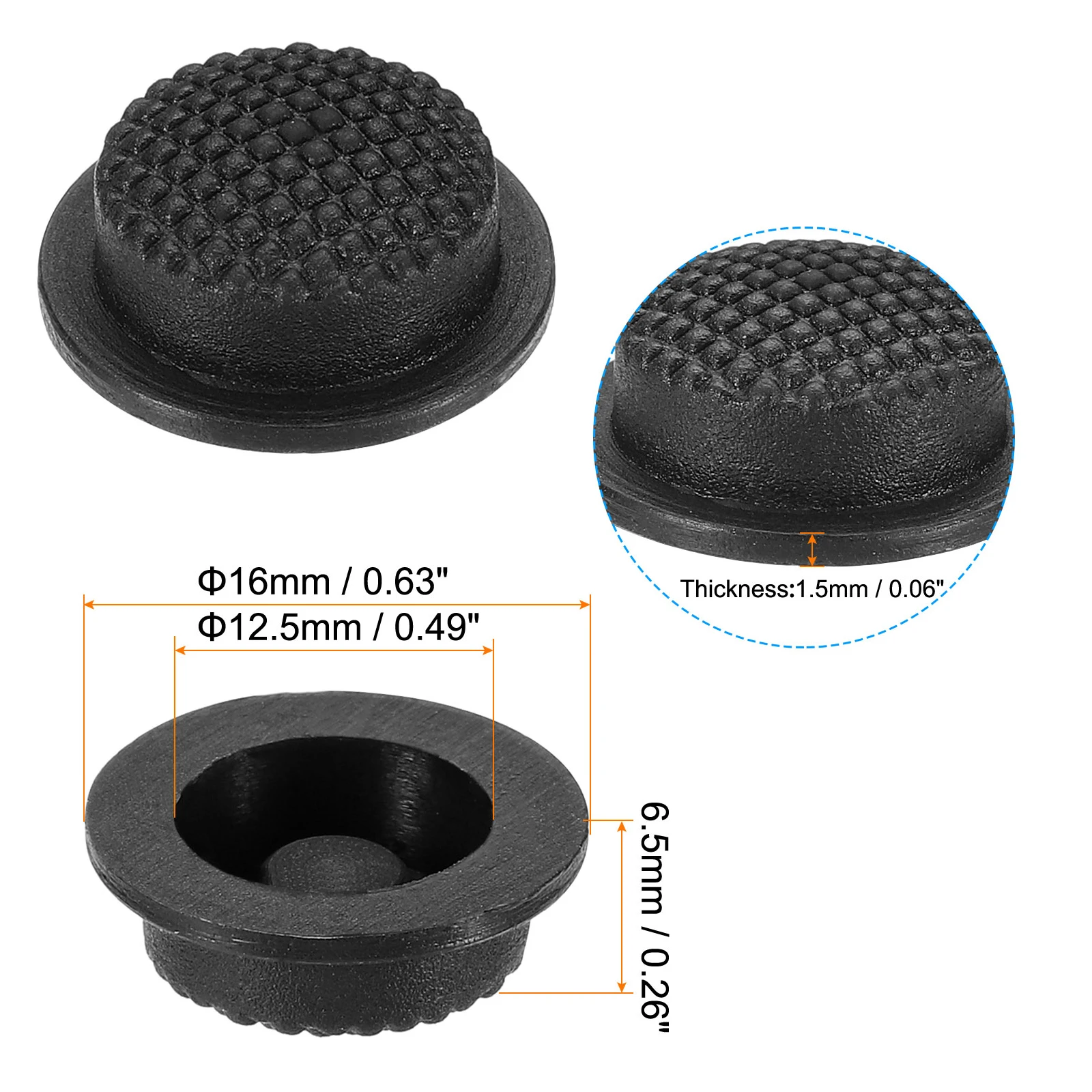 Tapa de botón de interruptor trasero, cubierta de silicona suave, tapa de interruptor de linterna LED, almohadilla de goma para antorcha eléctrica,