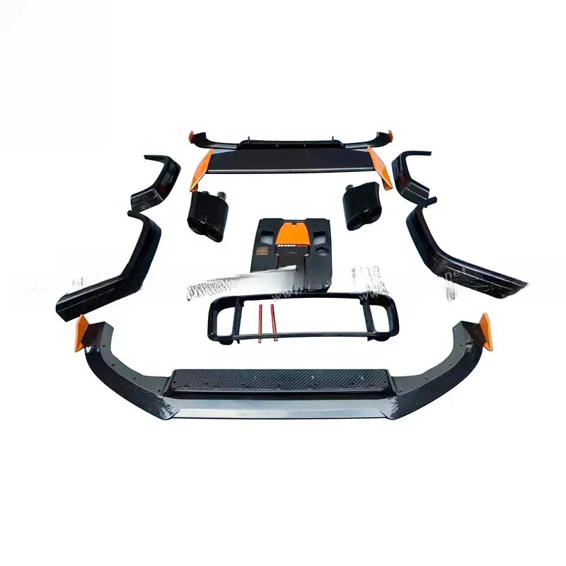 High Quality Luxury SUV Dry Carbon Body Kit W464 Front Grille Frame Front Lip Rear Bumper Exhaust Pipe Exterior Parts