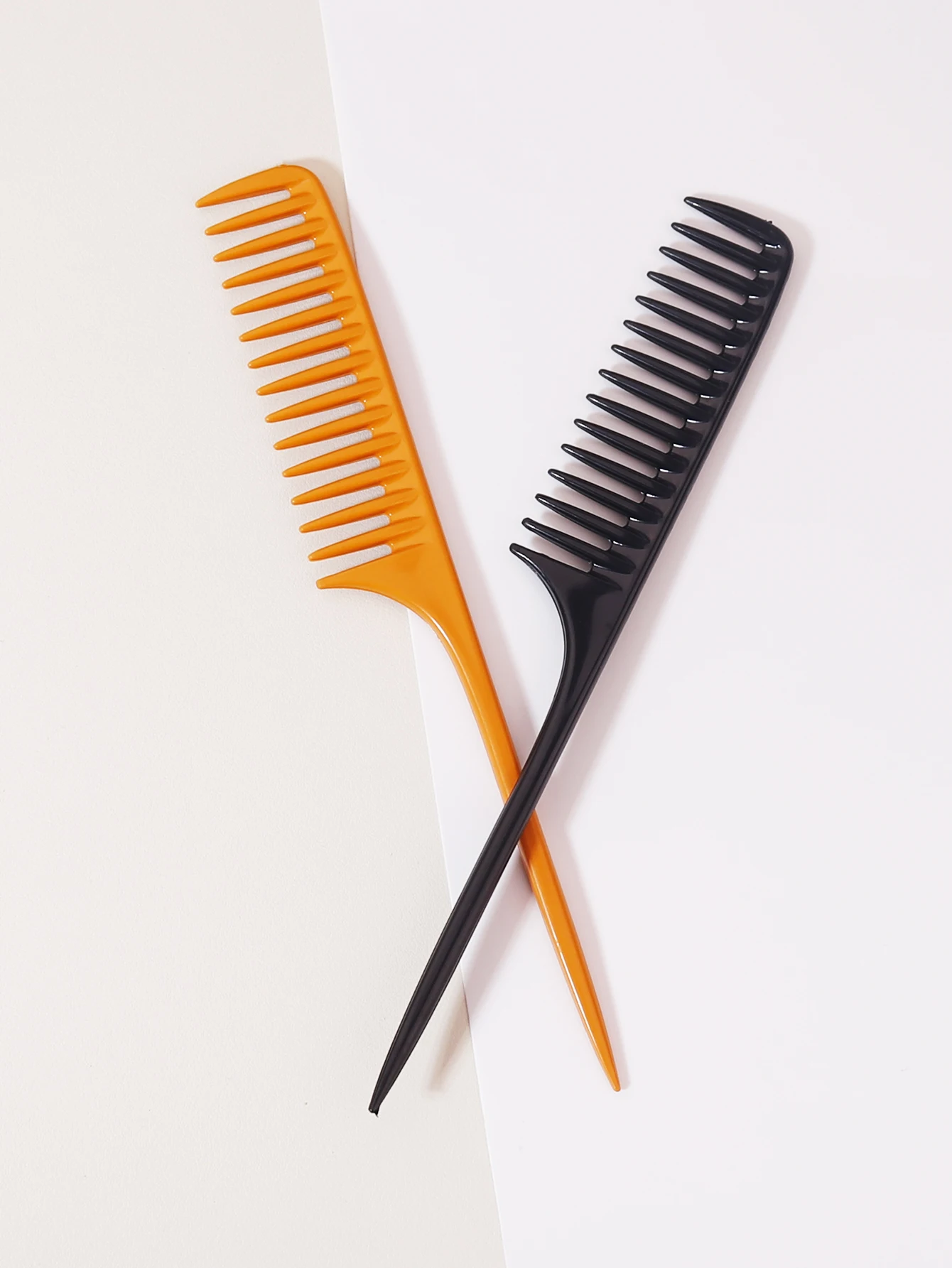 1pc wide toothed anti-static thickened pointed tail comb wide toothed pointed tail comb salon comb Special for real hair wigs