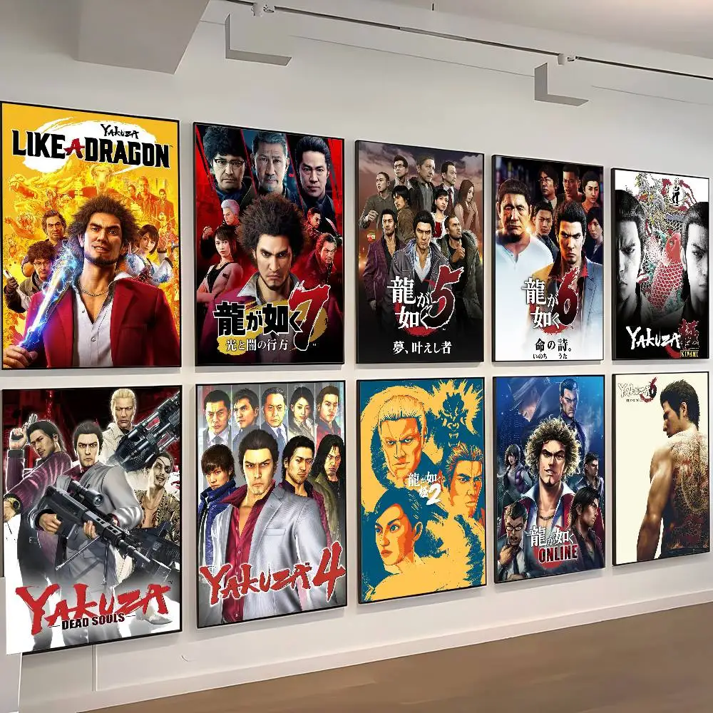 

Yakuza Like A Dragon Game Poster Stickers Art Wall Murals Decor Game Room Decor Gifts HD Painting