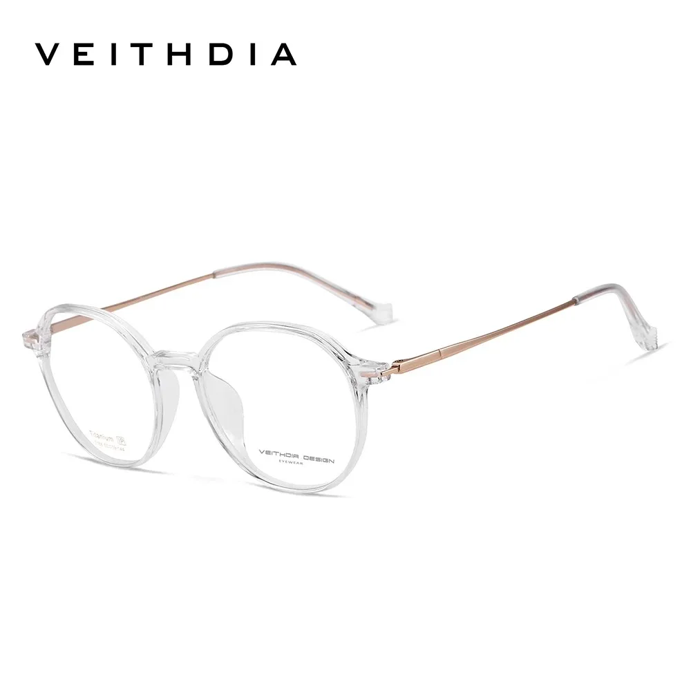 

VEITHDIA новая модная оправа для очков, оптическая оправа из титанового сплава, блокирующие синий свет, линзы, компьютерные очки для чтения VEF7168