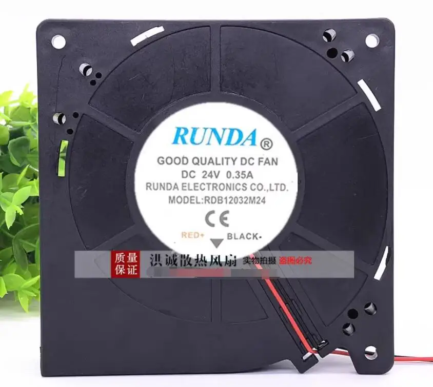 RUNDA RDB12032M24 DC 24V 0.35A 120x120x32mm 2-Wire Server Cooling Fan