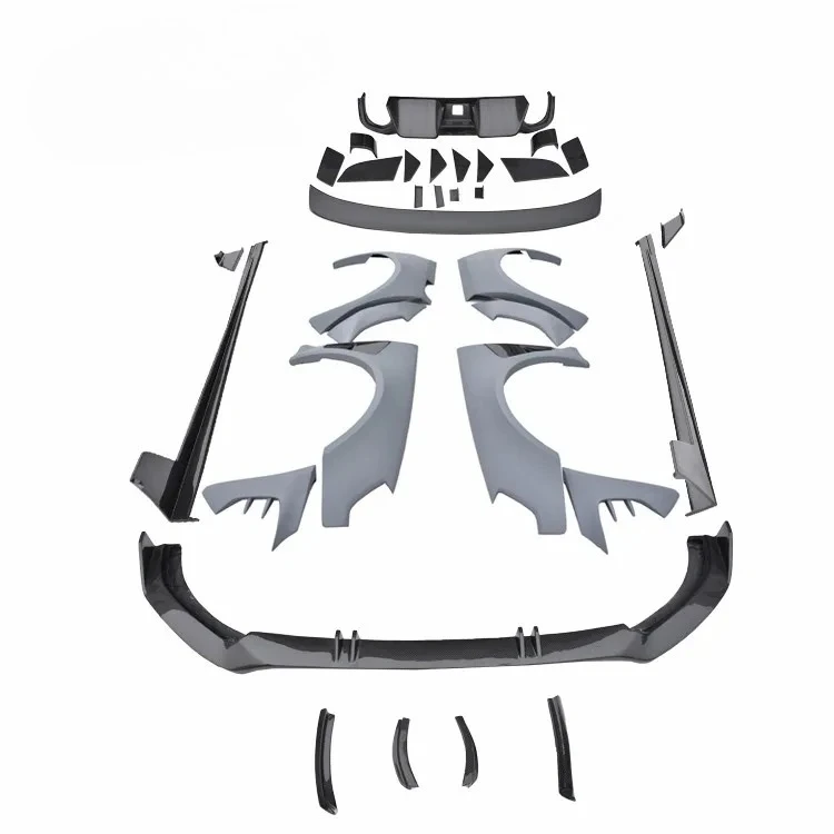 Good Fitment Wide Body Kit for Audi RS4 Fenders Wide Flare Tuning Carbon Fiber Front Lip Side Skirts Rear Diffuser Trunk Spoiler