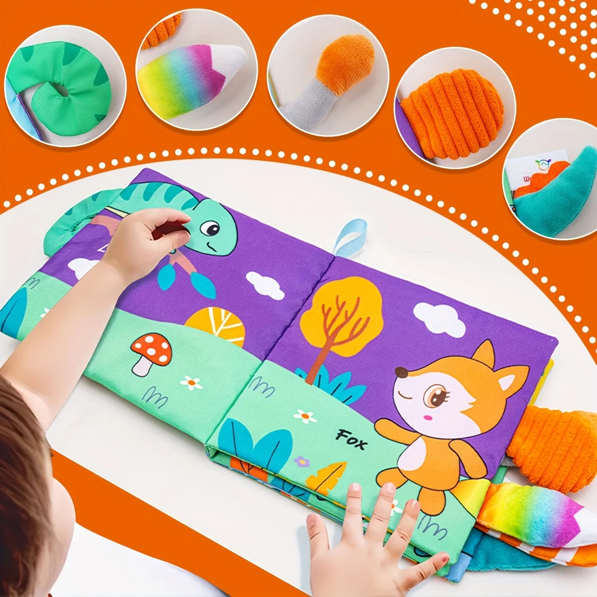 كتب قماشية على شكل حيوانات، كتب قماشية قابلة للطي، ألعاب تعليمية لمرحلة ما قبل المدرسة، ألعاب تفاعلية