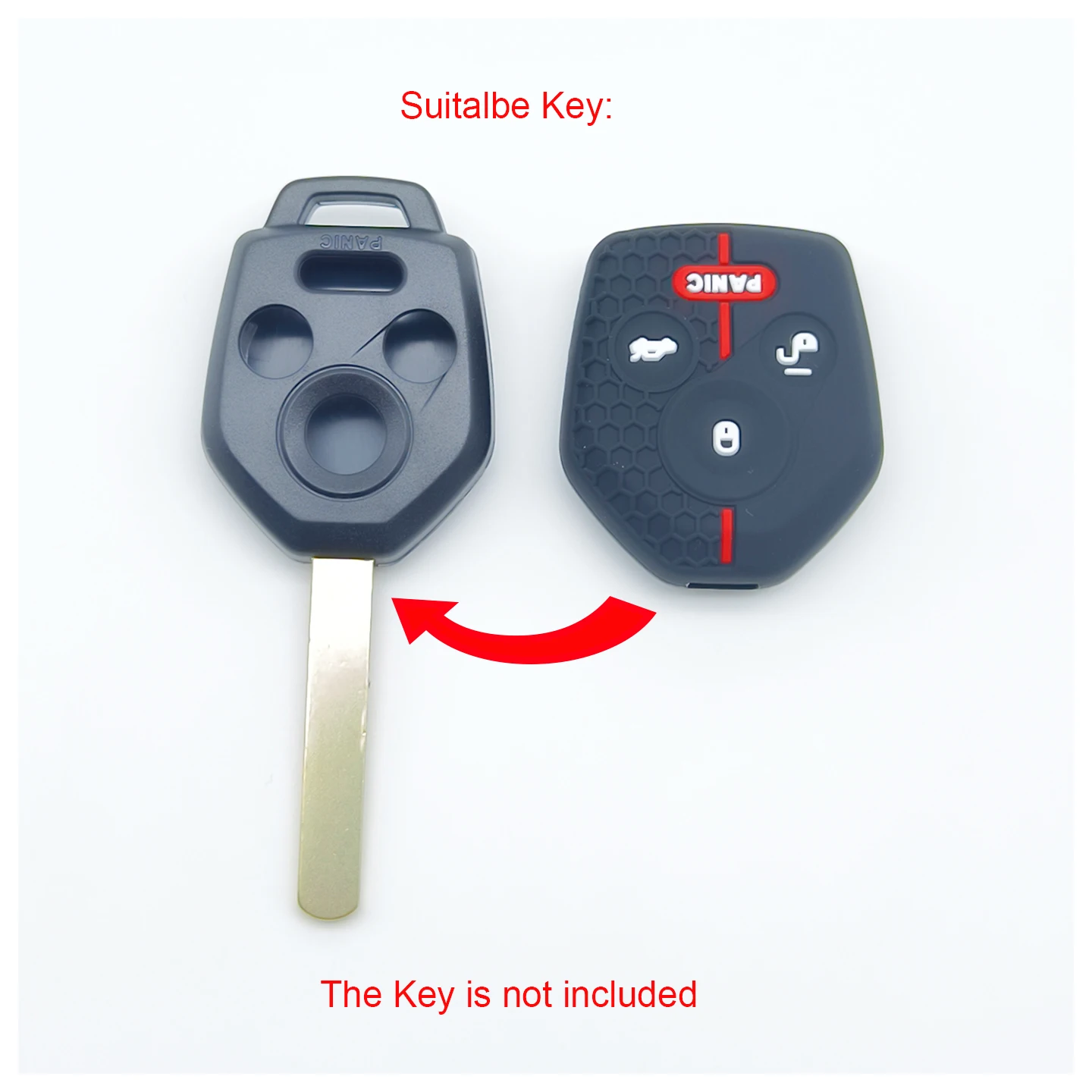 Cocolockey Silicone Car Key Shell Case Cover for Subaru Forester Legacy Impreza Outback 4 Button Remote Key Holder Bag 2 Pcs/lot