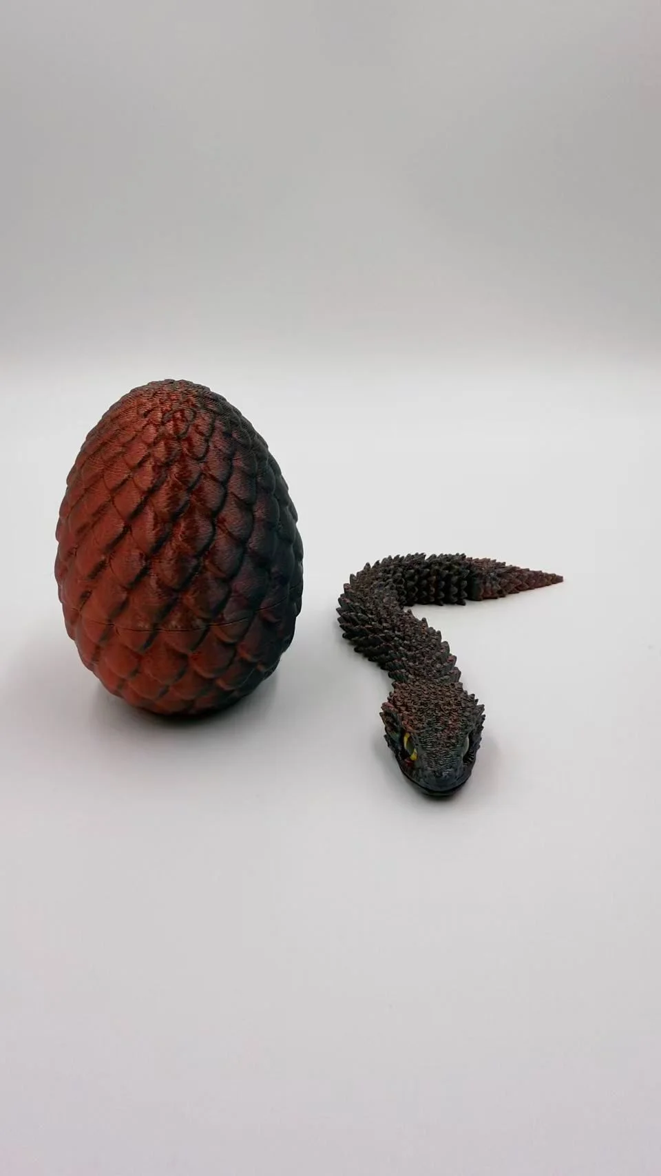ثلاثية الأبعاد الطباعة الأحجار الكريمة التنين مقياس البيض والثعبان نموذج الحيوان عمل لعبة سطح المكتب الديكور هدية عيد ميلاد