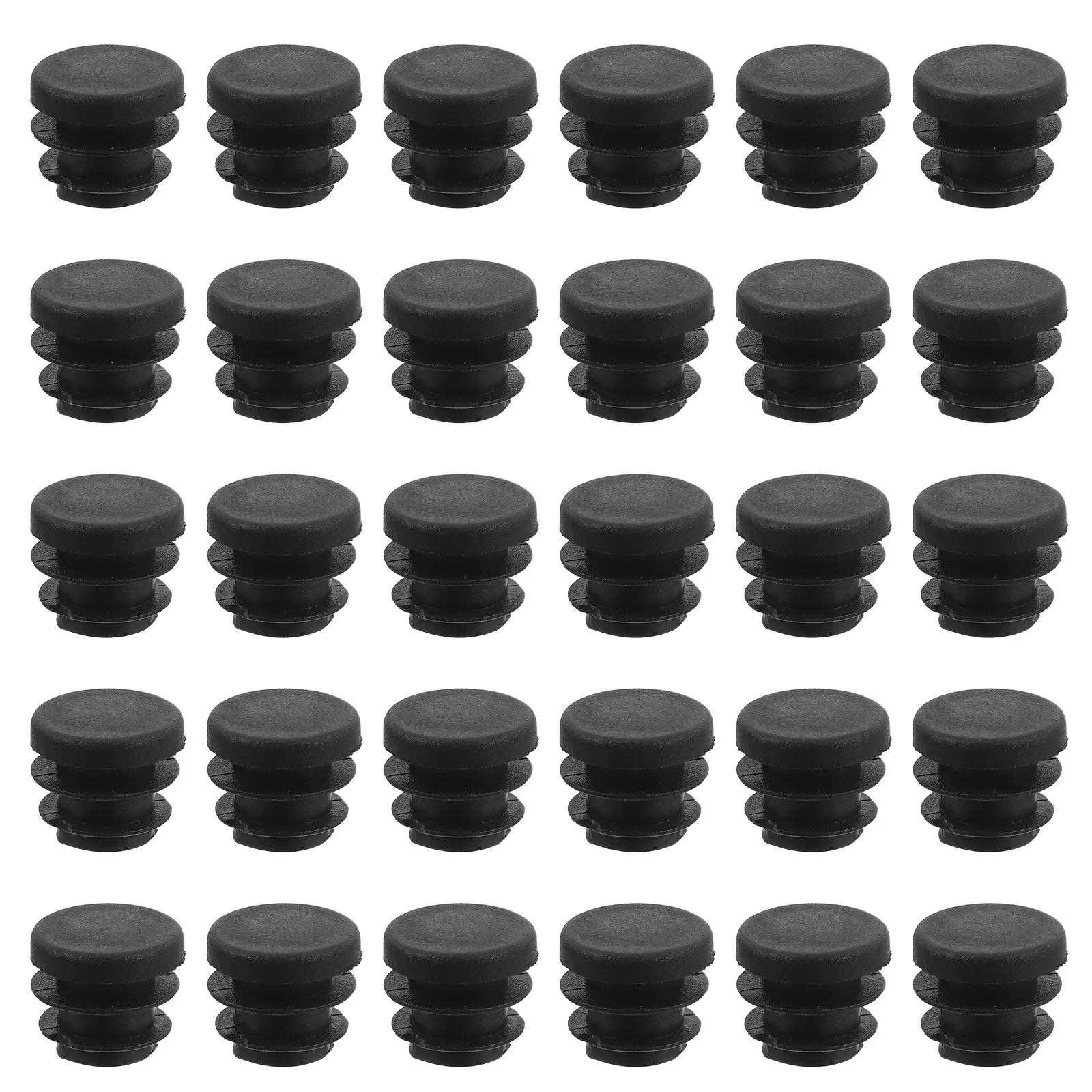 30Pcs Round Tube Plugs Plastic Stainless Steel Furniture Leg End Caps Chair Table Tubing Insert Caps Floor Protection Glide view 5