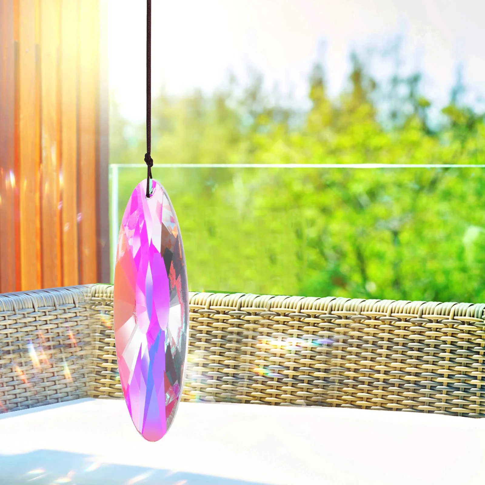 

3Pcs Sun Catcher Pendant Prism Hanging Ornament Window Car Garden Decoration Colorful Hanging Sun Catchers Indoor Outdoor