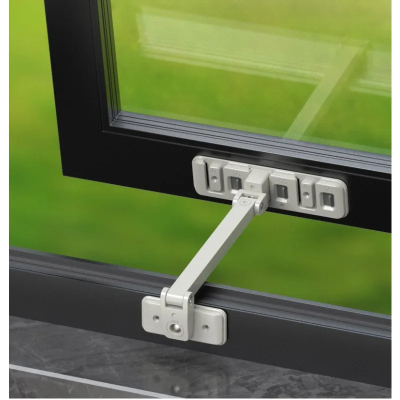 1/2/3Pcs Multi-Function Window Door Lock, Self-Adhesive Punch-Free No Nail Window Restrictor, Child Safety Casement Limiter