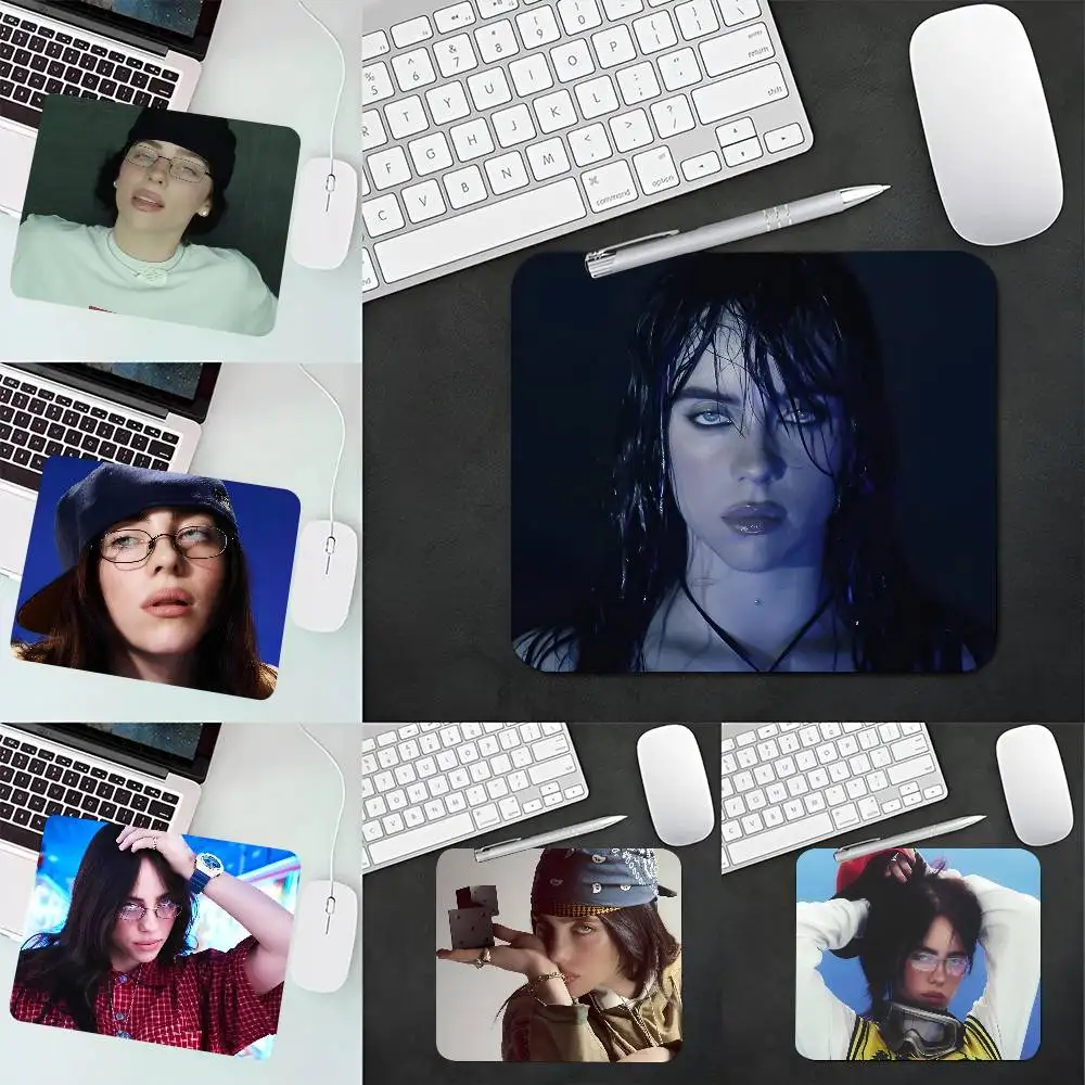 

1pc Singer Billie Eilish Small Mousepad Keyboard Pad Laptop Cushion Non-slip Deskpad