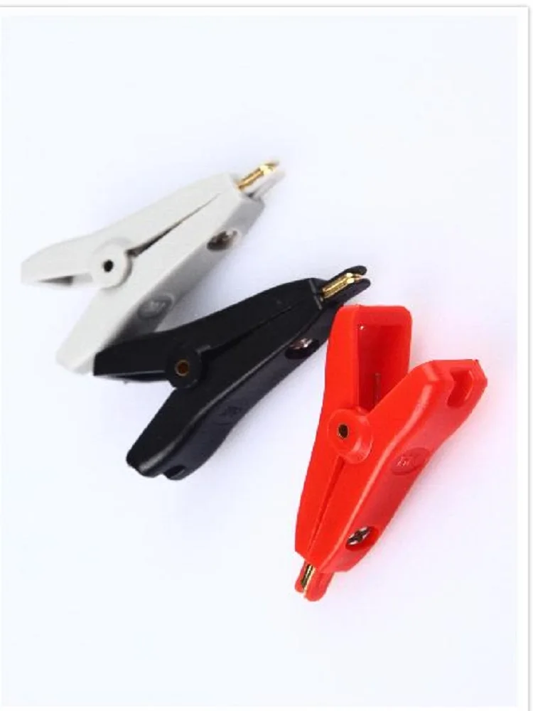 Three-Color Crocodile , Gold-Plated Copper, Plus Or Minus Two, Test Lcr Kelvin Clip, Clip-Low Resistance Level