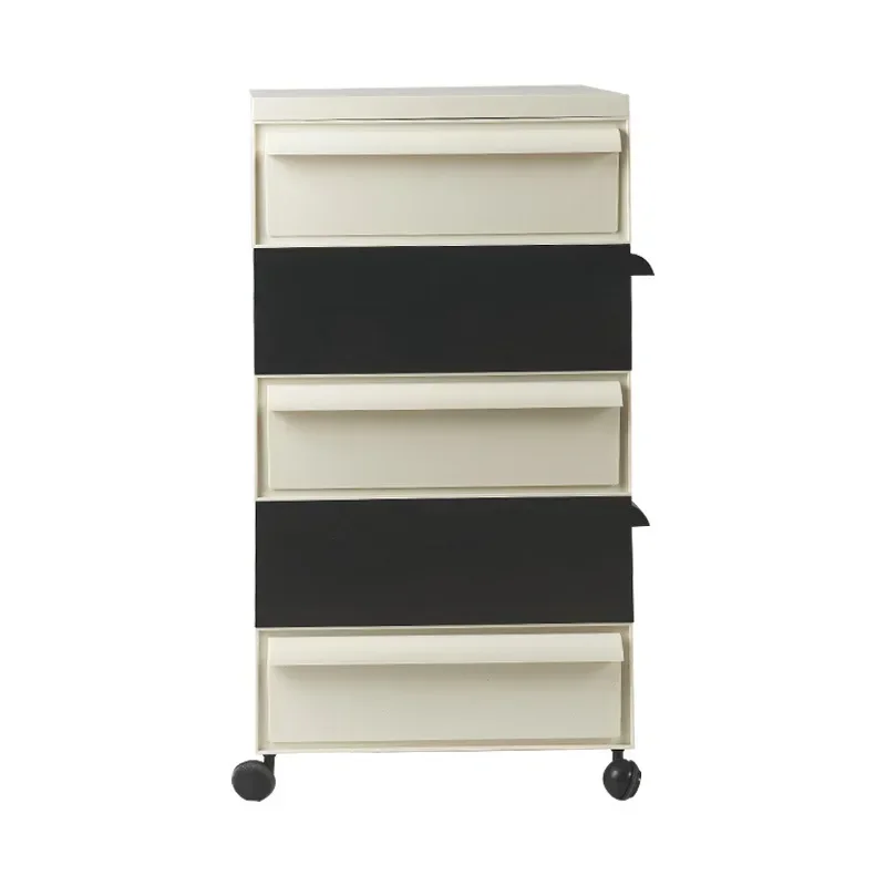 Nordic medieval plastic storage cabinet removable bedside table ins storage side cabinet simple bedroom drawer cabinet