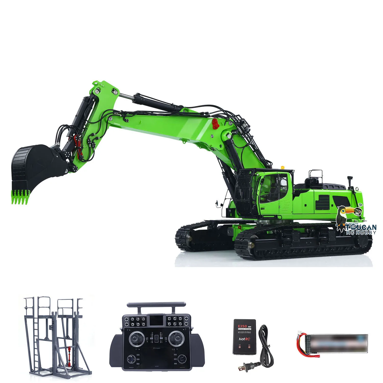 LESU 1/14 960 RC Digger Full Hydraulic Excavator Radio Control Construction Machine Trucks Vehicle With Light Sound Battery Toy