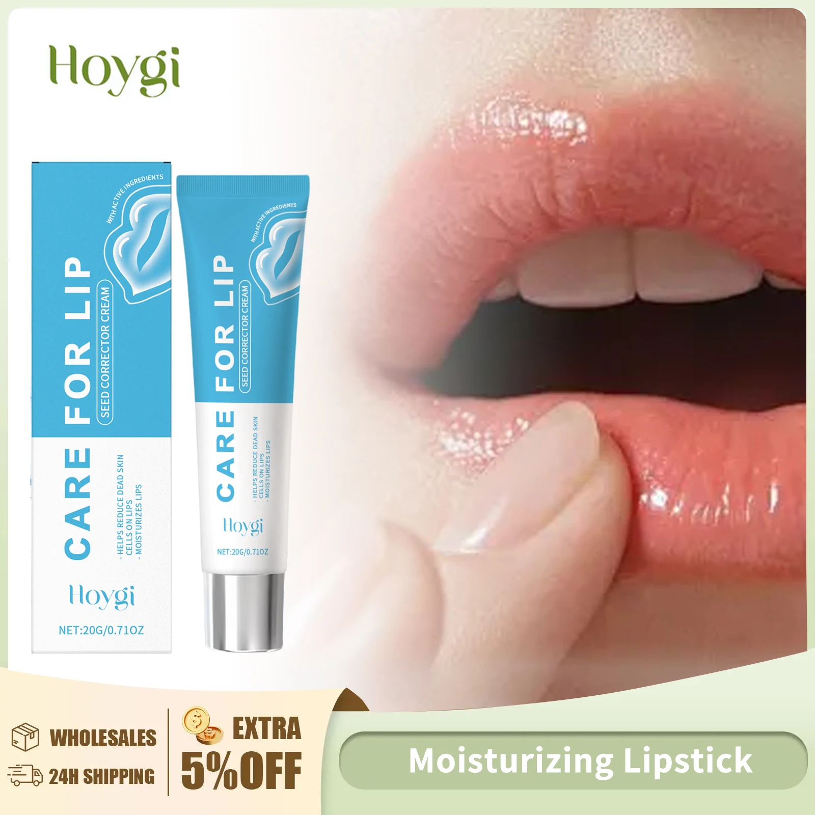 Hyaluronic Acid Moisturizing Lipstick , Refreshing, Hydrating and Preventing Cracking Diluting Lip Lines Daily Care Lip Balm ﻿