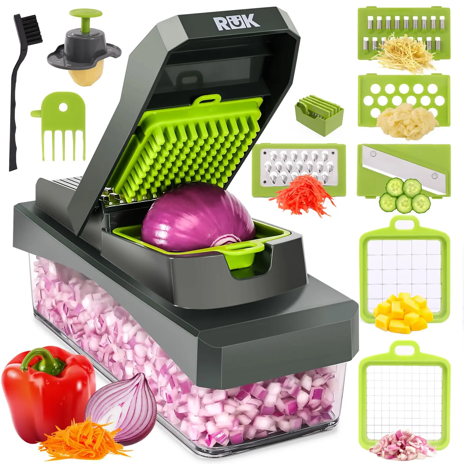 

Vegetable Chopper, Cheese Slicer, Food Chopper, Veggie Chopper, Onion Chopper, Salad Chopper, Mandoline Slicer & Cheese Grater,