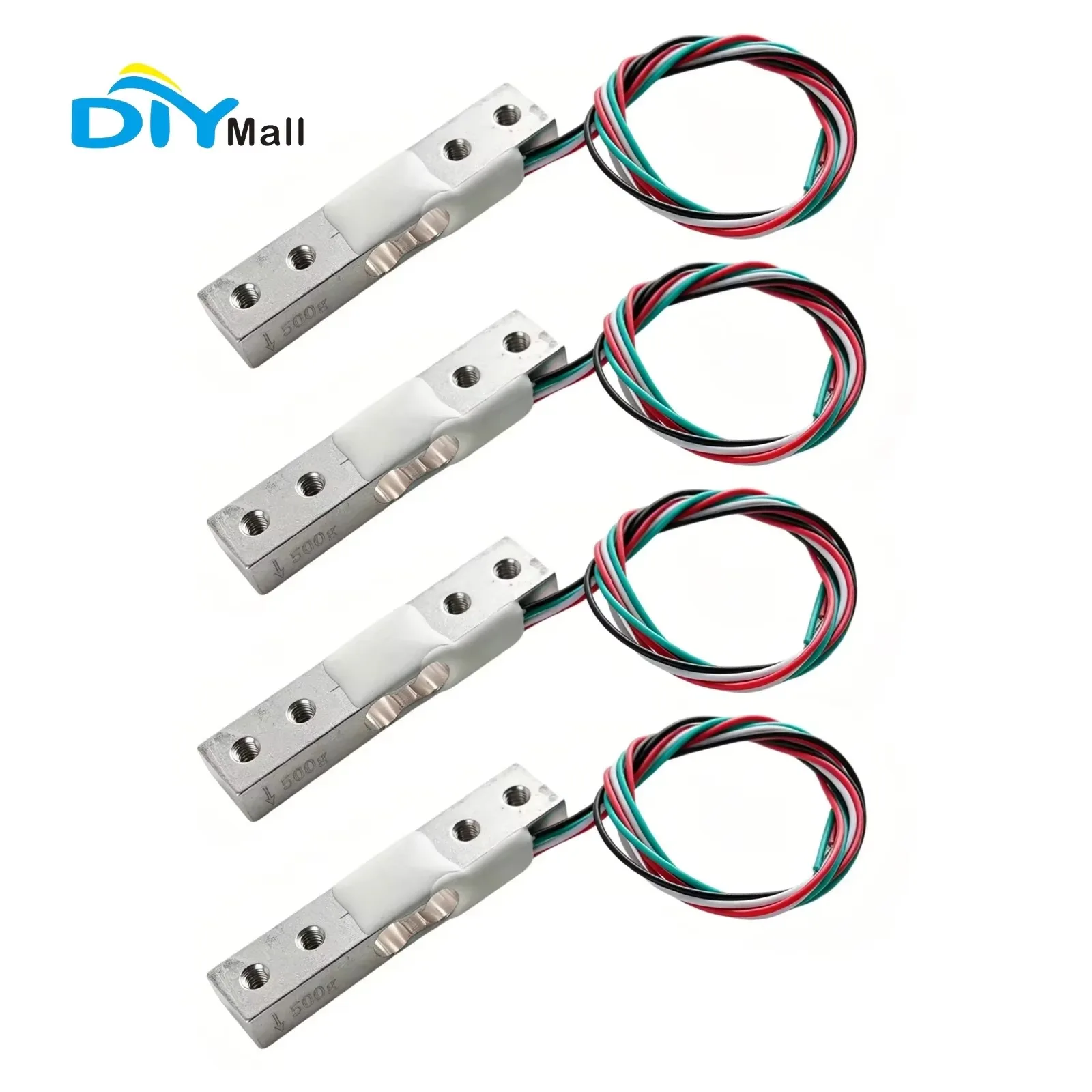4PCS 500g Aluminum Alloy Weighing Sensor Load Cell High Precision for Kitchen Scale  (4 threaded holes)