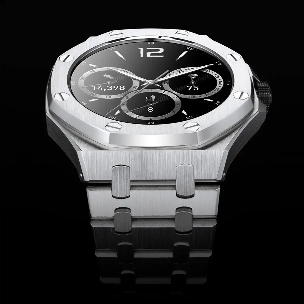 لساعة Huawei Watch GT Cyber من الفولاذ المقاوم للصدأ AP Mod Kit غطاء حماية بحزام