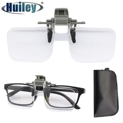 2X Reading Magnifying Glass with Clip Acrylic Glasses Magnifier Light-weight Embroidered Loupes Needlework Crafts Vision Aids