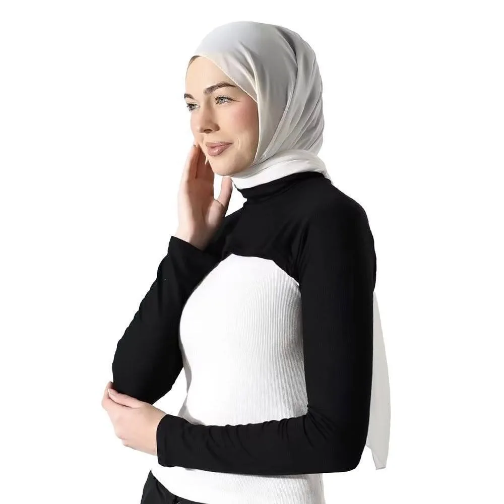 Full Neck Sunscreen Arm Sleeves UV Protection Arm Cover Summer Ice Silk Sleeves Long Sleeve Solid Color UV Resistant Shawl