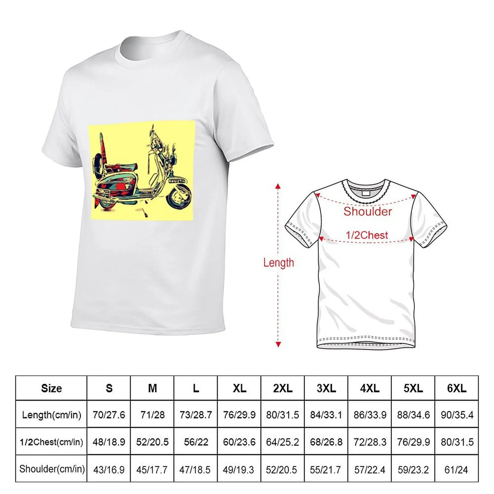 Vintage Mod Lambretta T-Shirt t shirts designer man t shirts high quality luxury brand T-Shirt