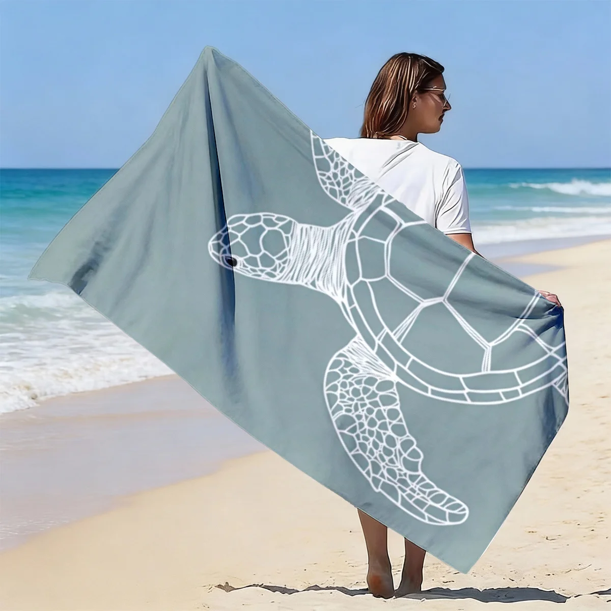 Turtle printed flannel blanket, suitable for sofas, beds, cars, rooms, offices, camping, exquisite gift blankets