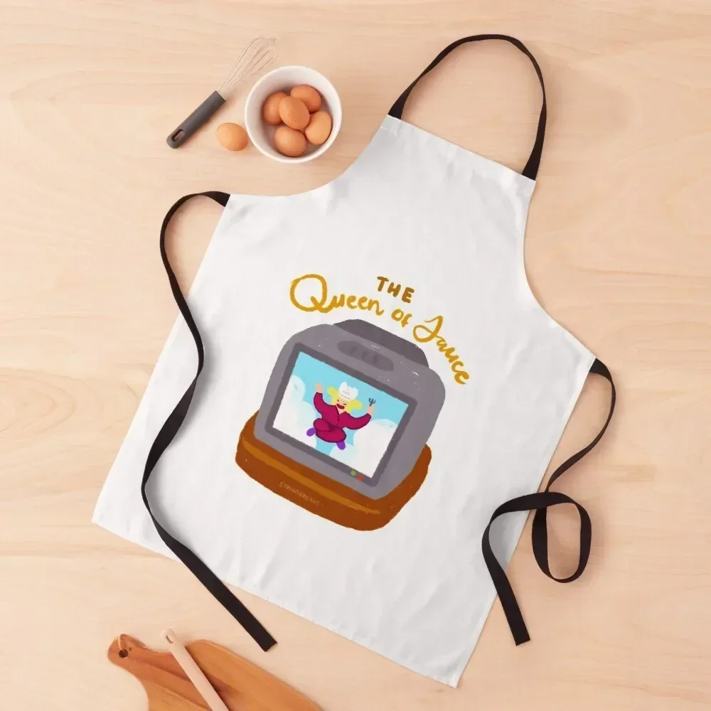 The Queen of Sauce Stardew Valley Television Show Apron Customizable For Cooking For Kitchen Apron