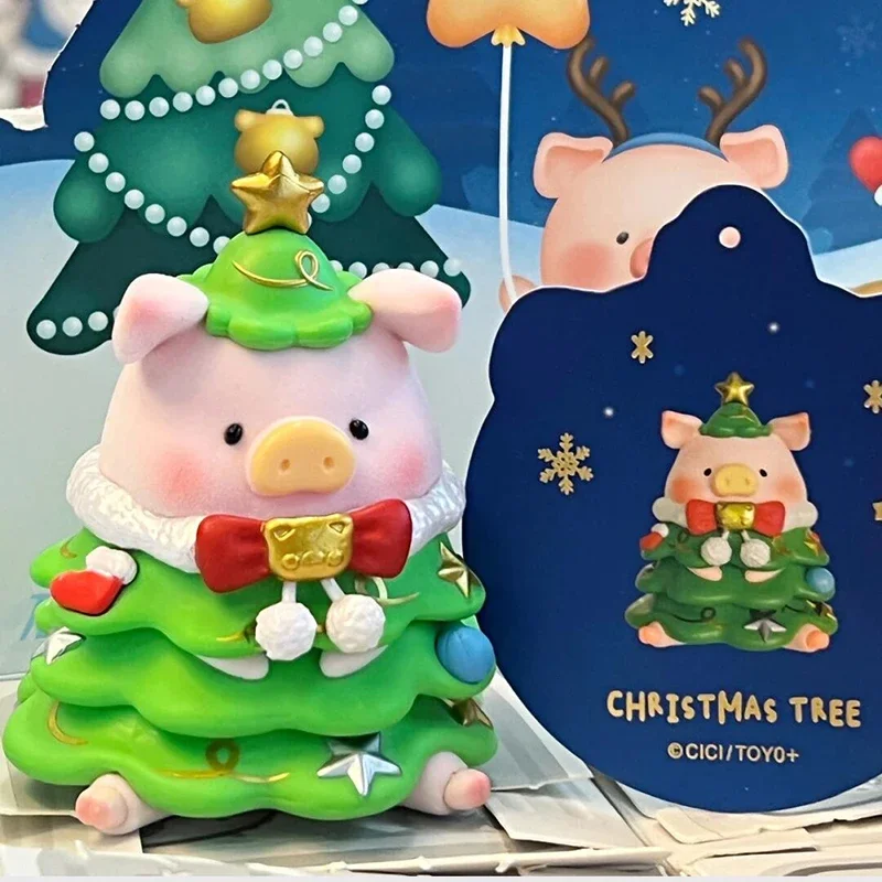 LuLu Piggy Christmas Land Series กล่องตาบอดของเล่น Action Figure ของเล่นตุ๊กตา Mystery Xmas เครื่องประดับสาวแปลกใจของขวัญ