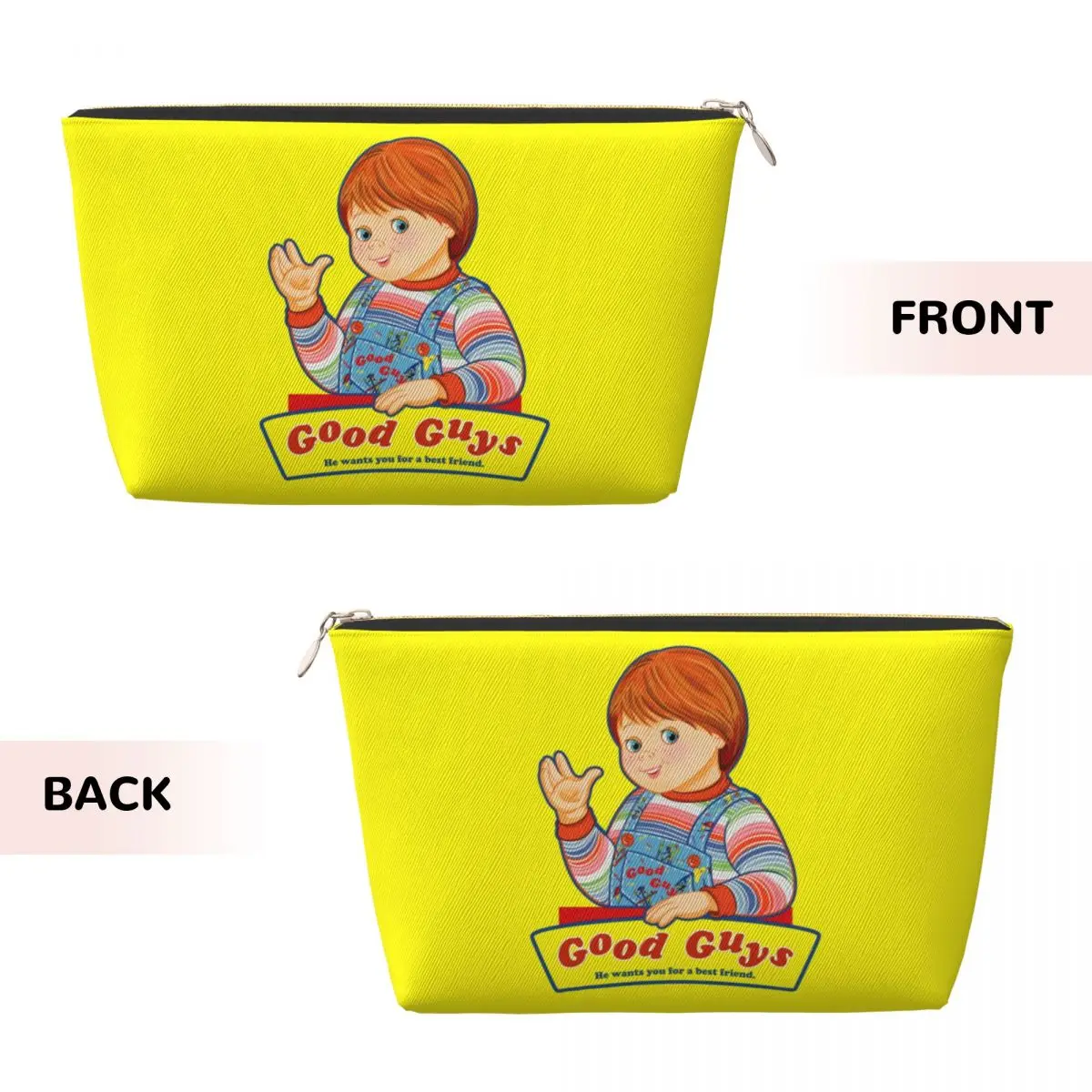 Custom Good Guys Child's Play Makeup Bag Women Travel Cosmetic Organizer Kawaii Chucky Doll Storage Toiletry Bags