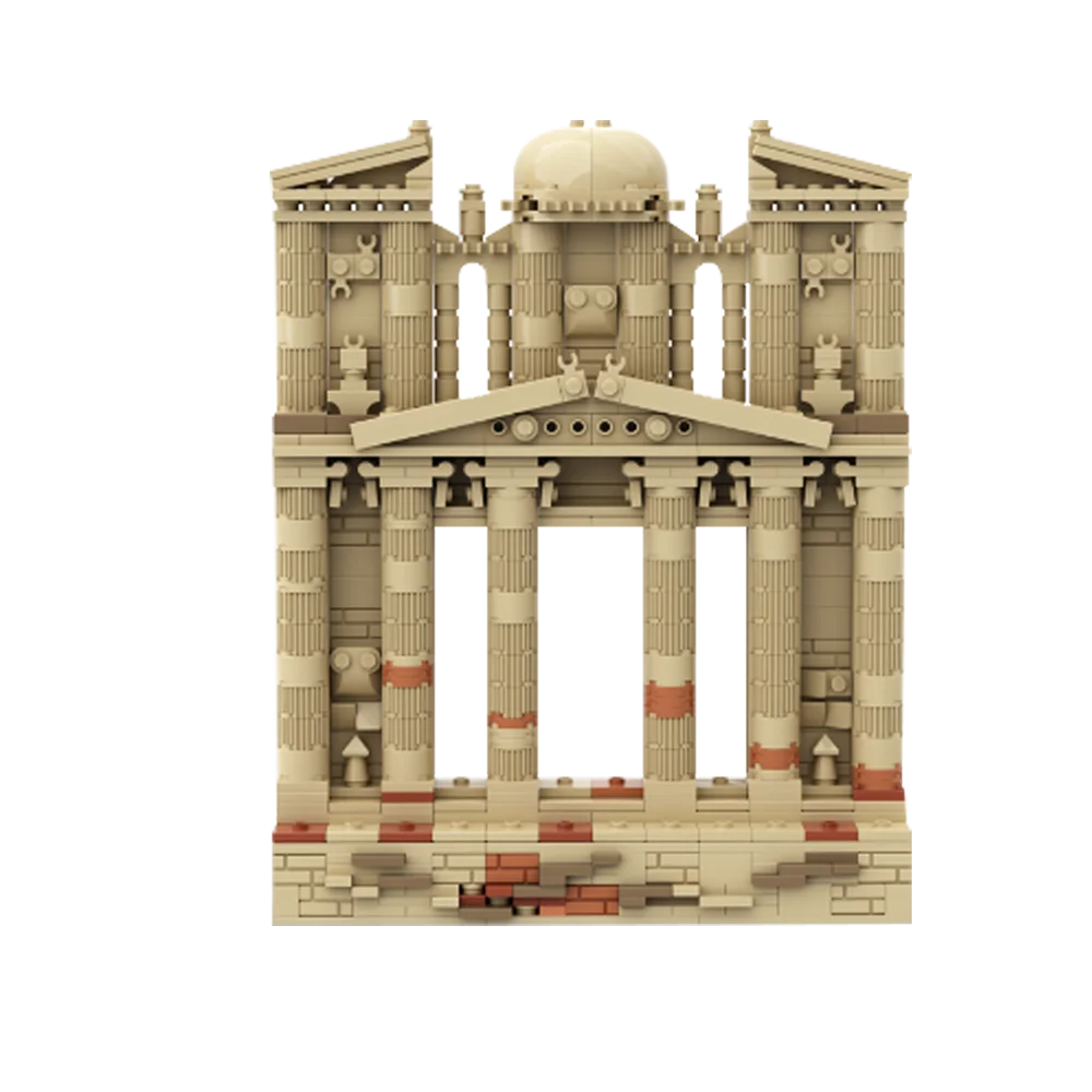 Motoc-petra jordanのビルディングブロックとフレームの最後のcrusade、moc al kbrunnh、diyモデルのレンガ、子供と大人のためのおもちゃセット、ギフト