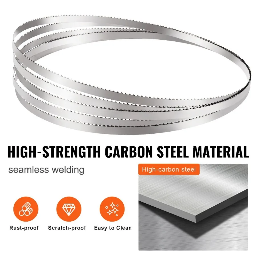 Lama per sega a nastro per tagliare ossa di carne 51,2x0,63x0,02 Acciaio al carbonio 5 PZ