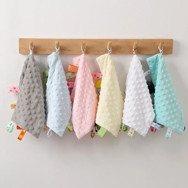 Soft Soother Teether Baby AppeaseTowel Infants Comfort Sleeping Nursing Cuddling Square Sensory Security Blanket Toys Drop Ship