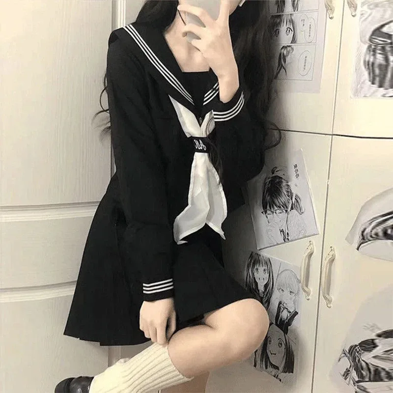 2025 جديد اليابانية JK موحدة زي مدرسي فتاة S-3XL الأخضر JK اليابانية كلية نمط دعوى بحار زي المرأة مثير قميص ★ ★