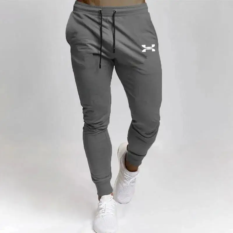 

new top Men's Fitness Trousers Solid Color Mid-Waist Loose Breathable Straight-Leg Casual Pants Thin Quick-Drying Sports