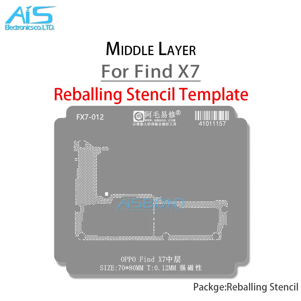 AMAOE Middle Layer Reballing Stencil Template For OPPO Find X7 FindX7 plant tin net Steel mesh repair