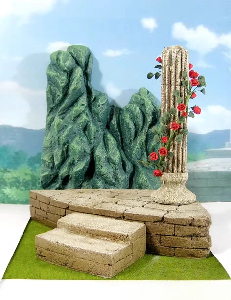 

Saint Seiya Myth Cloth Expanse Combined Resin Scene Elysium Holy Sanctuary Pure Land Staircase and Distant Mountains