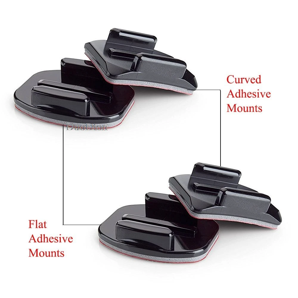 QQT 50 Pcs For Gopro Hero11 10 9 8 7 6SJ4000 Red 3 M VHB Adhesive Sticker 25 Curve 25 Flat Double Adhesive Tape Mounting helmet