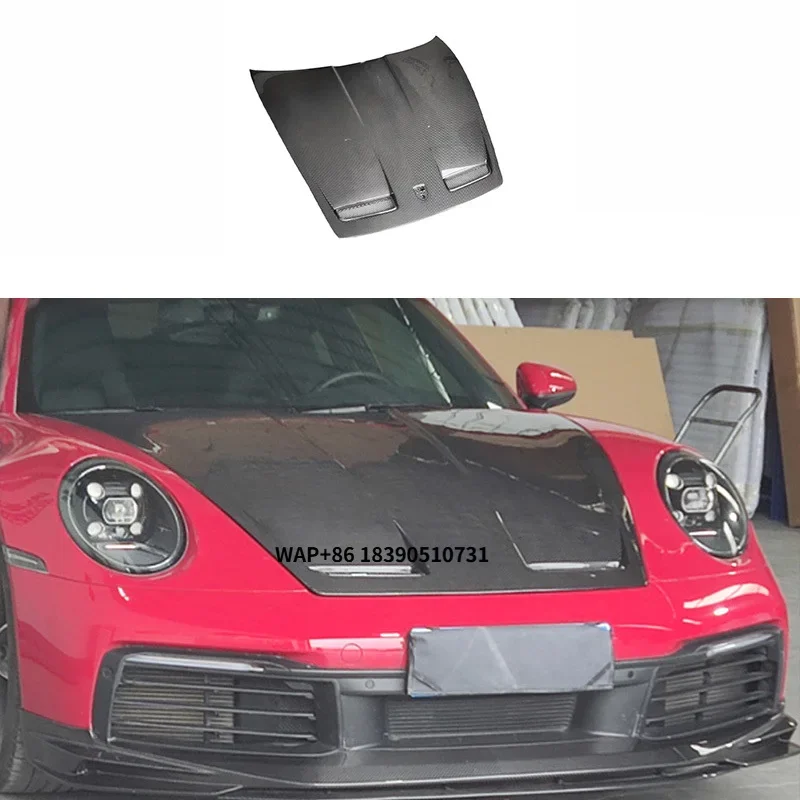 GT3 Style Carbon Fiber Fibre Engine Vented Hood Bonnet for 911 992 2019+