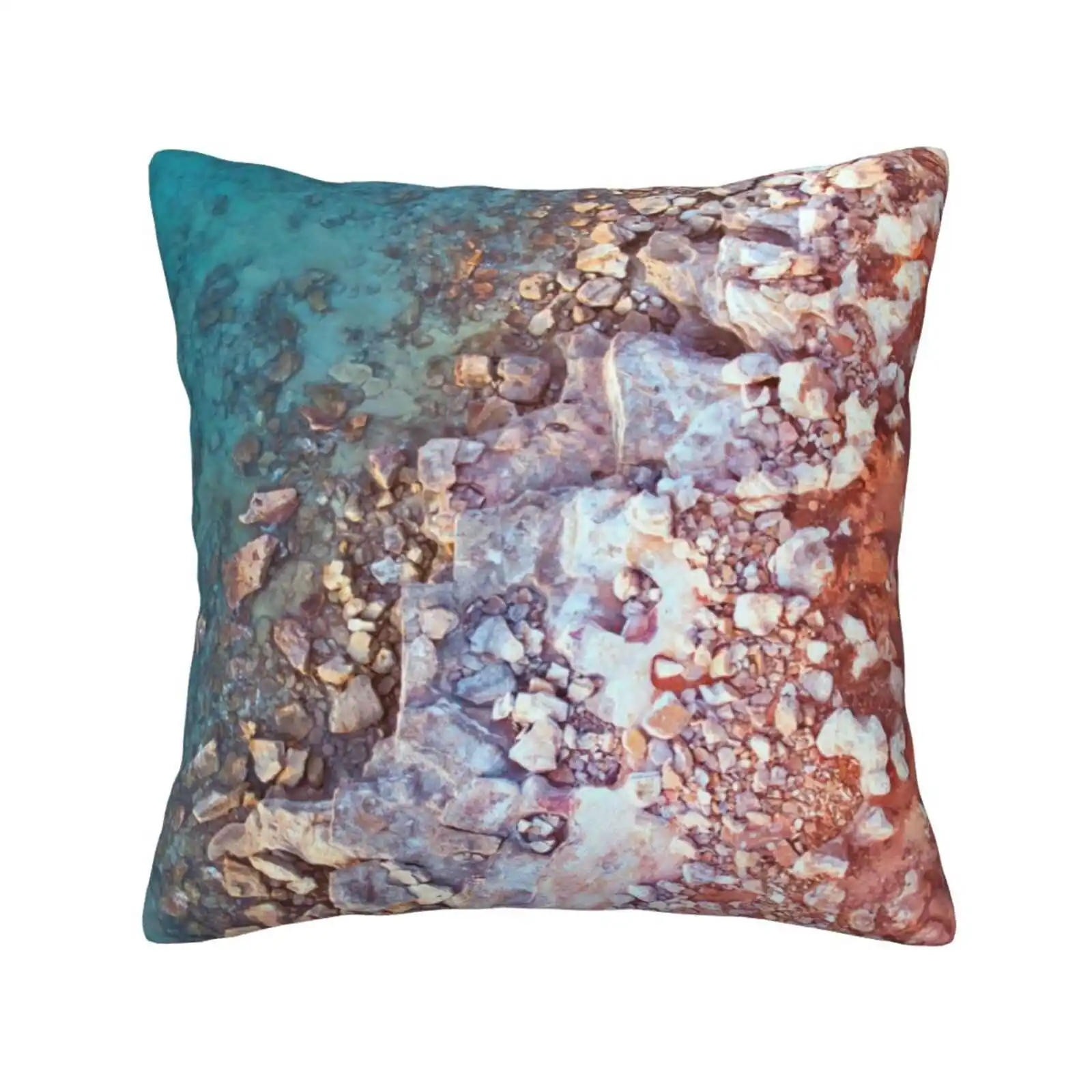 Gantheaume Rock Pattern Arrial Home Sofa Car Cushion Cover Pillowcase Gantheaume Sunset Aerial Pattern Western Australia