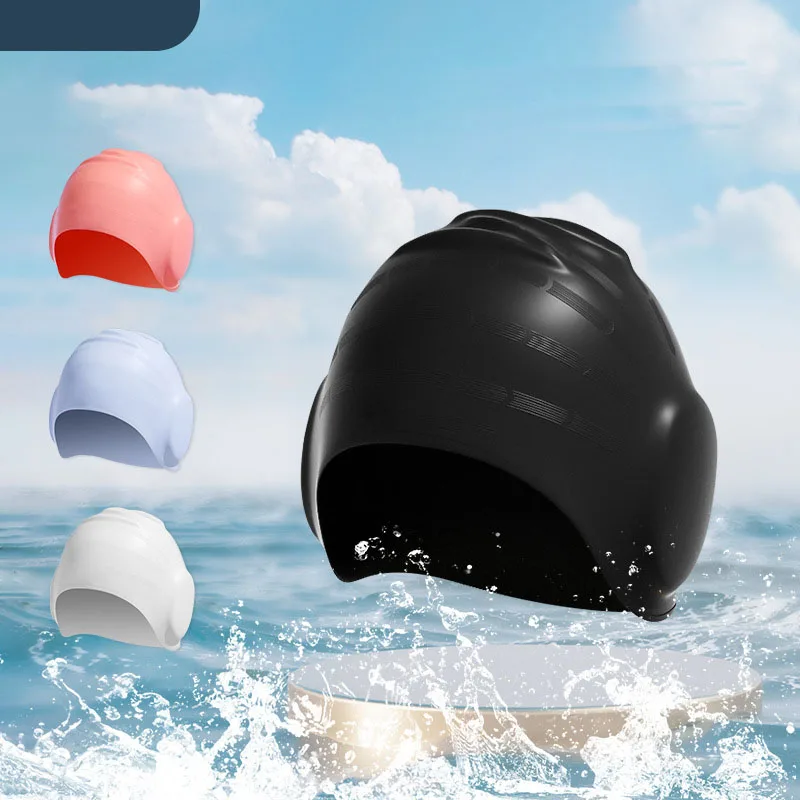 Silicone Swim Cap Waterproof Men and Women Universal Adult Fashion Ear Protection Plus Swimming Caps Surf Hat Swim Hat Women