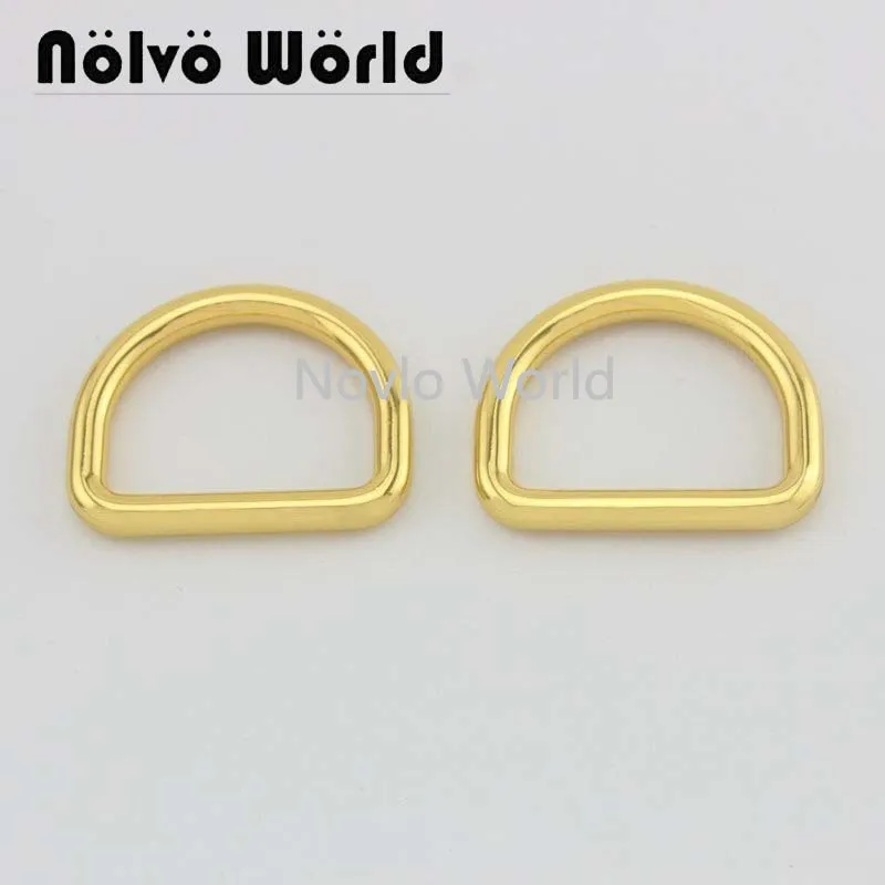 

20pcs 4 colors 6 size 12-15-19-24-32-38 metal D ring bag handle buckles,1.2" handbag lock hang buckle crafts