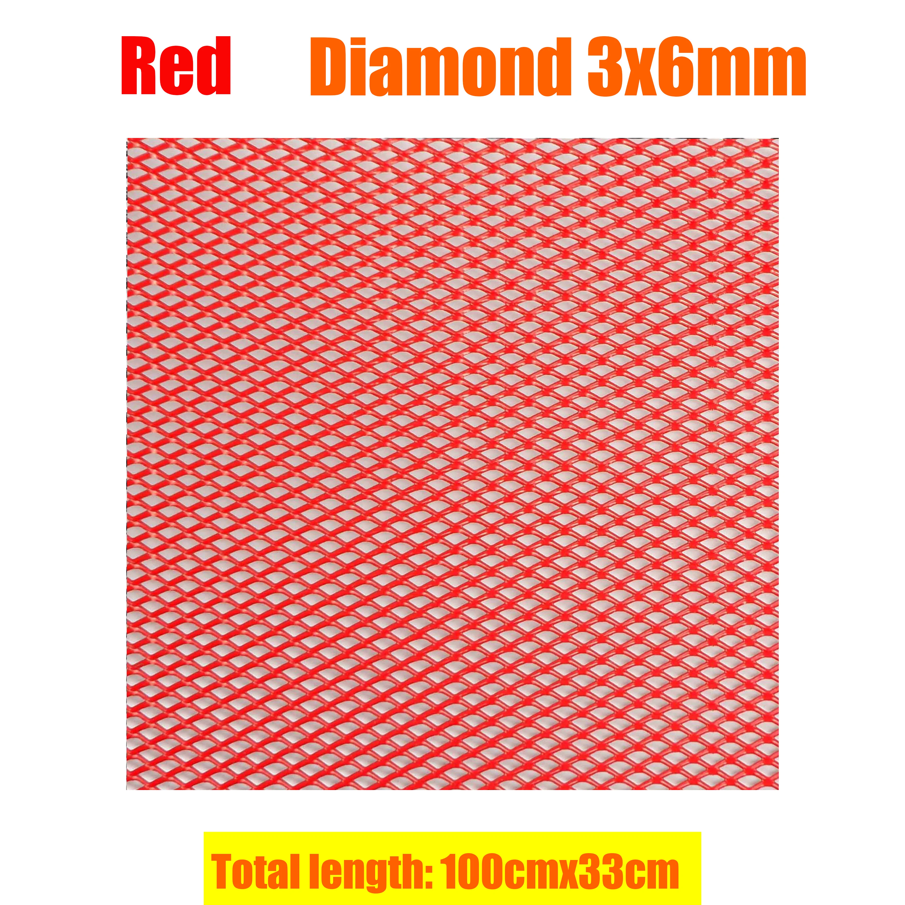STARHEATPAR 100x33cm Aluminium Racing Auto Stoßstange Grille Grill Mesh Net Vent Schwarz Silber Rot Blau Tuning Universal Protector haus Garten 10