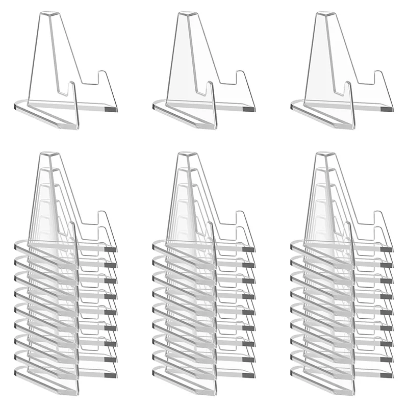 AAAN-Arcylic Card Display Stands Mini Clear Easel Stand Holder For Displaying Your Collection