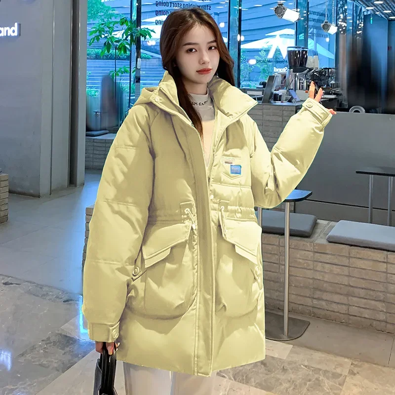 Winter Women's Cold Coat Mid-length Hooded Padded Jacket Parka Plus Size Super Hot Thick Coat Snow Outwear Fashion Free Shipping