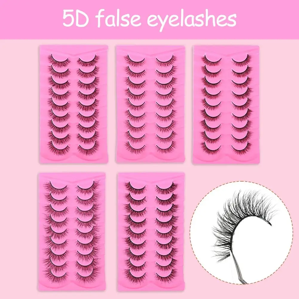 High Quality 9 Pairs Natural False Eyelashes Fake Lashes Full Eyelashes Fluffy Natural Curling False Thick R3T7