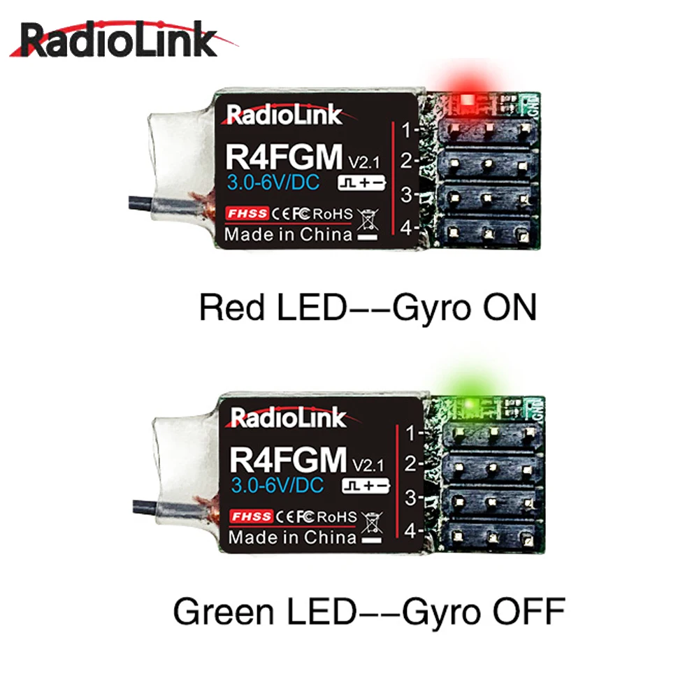 Radiolink R4F/ R4FGM (con giroscopio) ricevitore PWM 4CH 2.4Ghz gamma 400m compatibile RC6GS/ RC4GS/ FC8X/ T8S/ T8FB per barca per auto RC