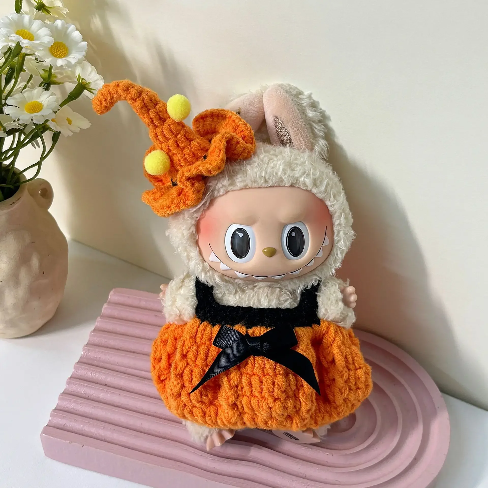 ملابس الهالوين لدمية لابوبو كبيرة الحجم ملابس أطفال كروشيه يدويًا لإكسسوارات لابوبو روبا #5