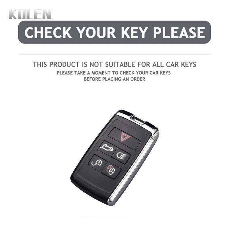 ABS Carbon Fiber Style Car Key Case Cover For Land Rover Range Rover Sport Evoque Velar Discovery Defender Jaguar XE E-PACE XF