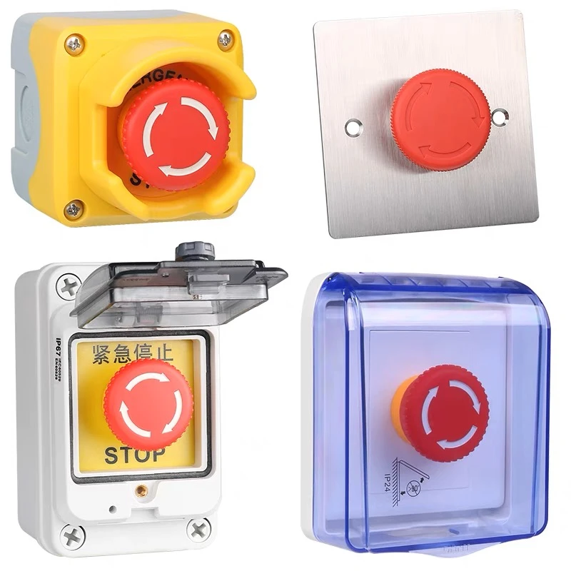 Surface mounted and concealed emergency stop switch button box, outdoor rainproof and waterproof cover, gas station elevator