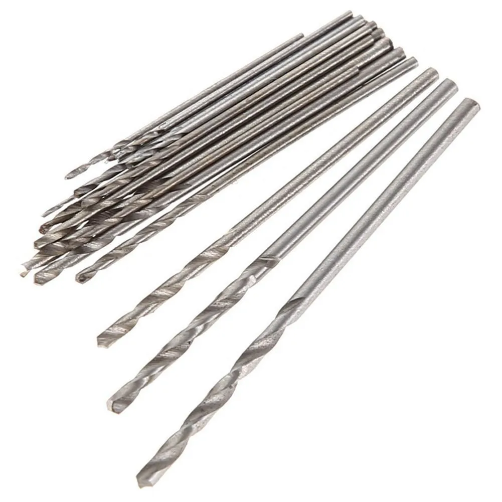 20Pcs High Speed Im-pact Resistant Drill Bit Set 0.3mm-1.6mm Mini HSS Spiral Drill Bit Set M-icro Drill Bits Set