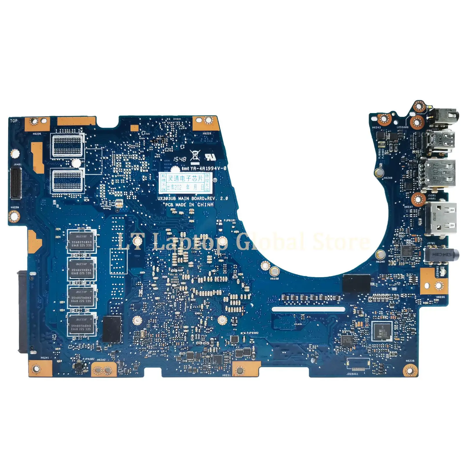 Imagem -03 - Laptop Motherboard para Asus i3 i5 i7 6ª Geração 4gb de Ram Placa Principal lt